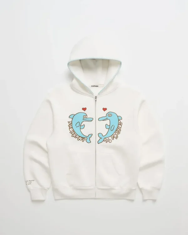 Madhappy & Friends Dolphin Fleece Zip Up Classic Hoodie